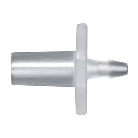 Cole Parmer Luer to Hose Barb Fitting, Straight Adpt, Polypropylene, Cleanoom, M Slip Luerx1/16in ID; 10PK LMS-1PP-QC